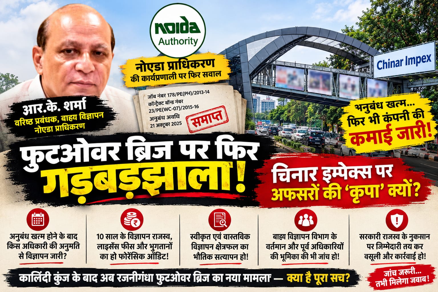 अनुबंध खत्म, कमाई जारी! चिनार इम्पेक्स पर नोएडा प्राधिकरण के अफसरों की ‘कृपा’ का राज क्या है?