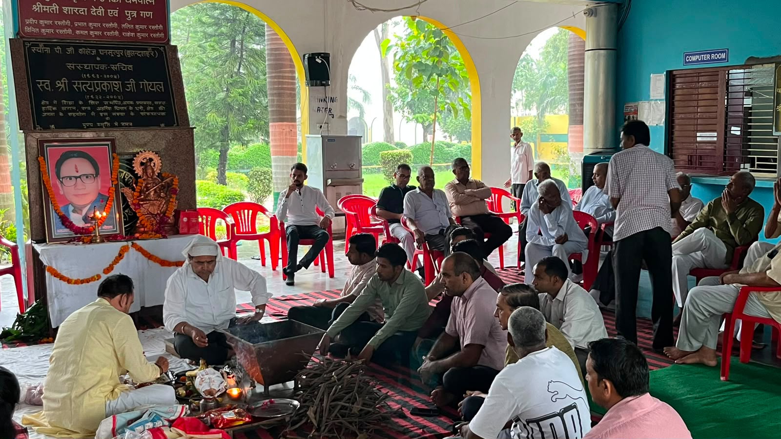 बुलंदशहर में महाविद्यालय  संस्थापक सत्यप्रकाश गोयल की पुण्यतिथि पर हवन-पूजन के  साथ नए सत्र का शुभारंभ