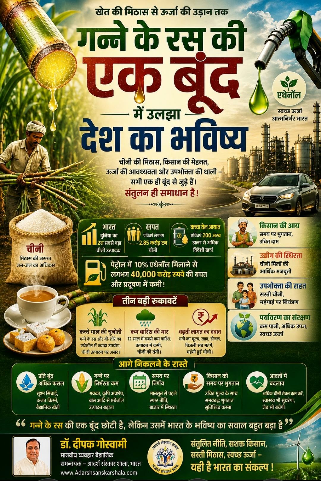 गन्ने के रस की एक बूंद में उलझा देश का भविष्य