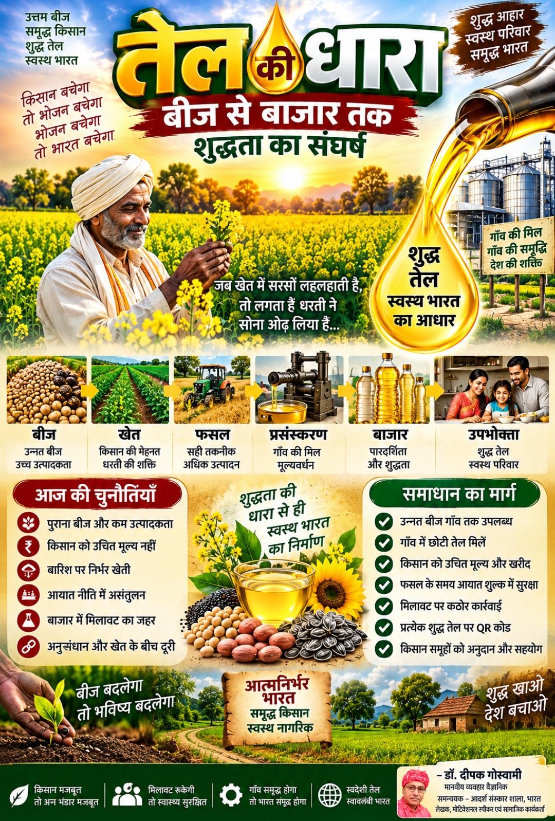 तेल की धारा — बीज से बाजार तक शुद्धता का संघर्ष