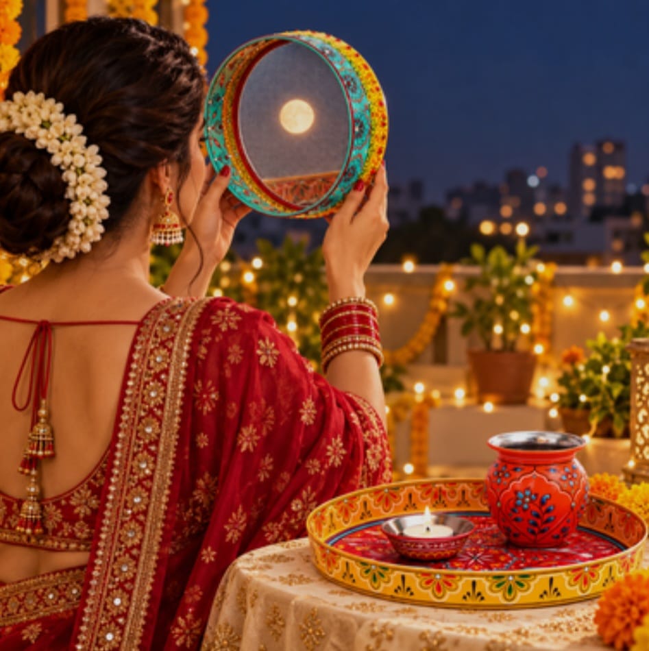 सजना है मुझे सजना के लिए — करवा चौथ, सोलह श्रृंगार में लिखा गया सनातन प्रेम का अमर महाकाव्य