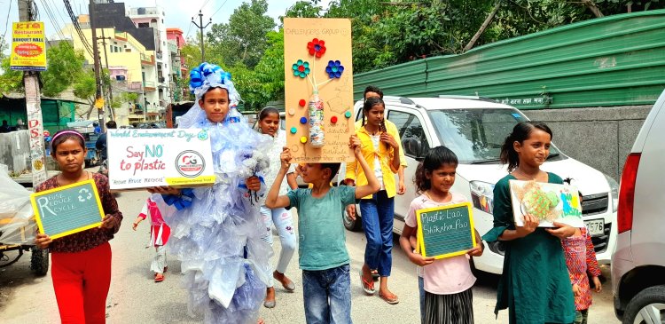 पर्यावरण दिवस पर प्लास्टिक मैन ने किया जागरूक