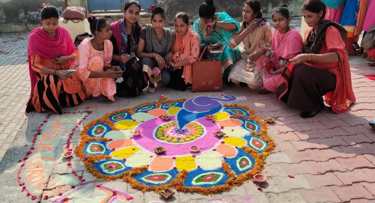 नगर पालिका परिषद  दादरी द्वारा रंगोली प्रतियोगिता का आयोजन