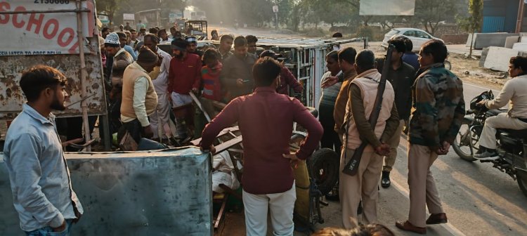 बुलंदशहर :अनियंत्रित टेंपों ने ई-रिक्शा को मारी टक्कर दंपति सहित चार घायल