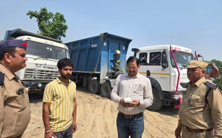 Gautam budh nagar ओवरलोड वाहनो के विरुद्ध  परिवहन विभाग की कड़ी कार्रवाई