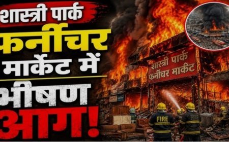 शास्त्री पार्क फर्नीचर मार्केट में AAG, रातभर धधकती रहीं दुकानें