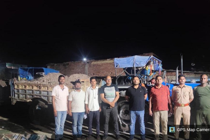 -UP बहराइच नवाबगंज ब्लॉक क्षेत्र :उप जिलाधिकारी अमित यादव का खनन माफियाओं पर प्रहार