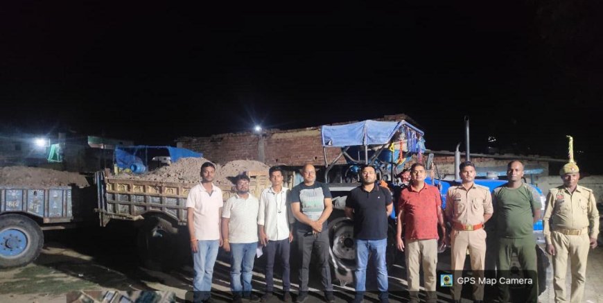 -UP बहराइच नवाबगंज ब्लॉक क्षेत्र :उप जिलाधिकारी अमित यादव का खनन माफियाओं पर प्रहार