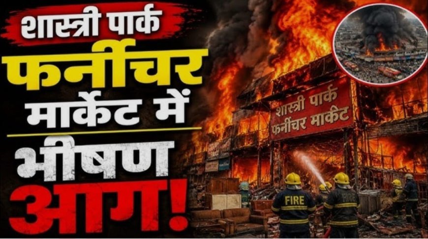 शास्त्री पार्क फर्नीचर मार्केट में AAG, रातभर धधकती रहीं दुकानें