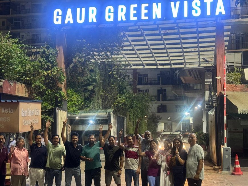 जनगणना कर्मियों की परेशानी बनी बदलाव की वजह,Gaur Green Vista में घंटों में लग गया नया साइनेज