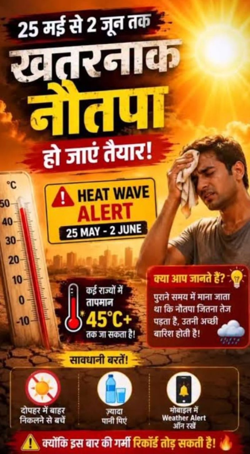 नौतपा में स्वास्थ्य पर बढ़ सकता है खतरा