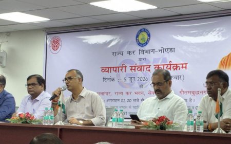 वाणिज्य कर विभाग, गौतम बुद्ध नगर द्वारा सेक्टर 148, Noida में एक महत्वपूर्ण 'व्यापार संवाद कार्यक्रम' का आयोजन